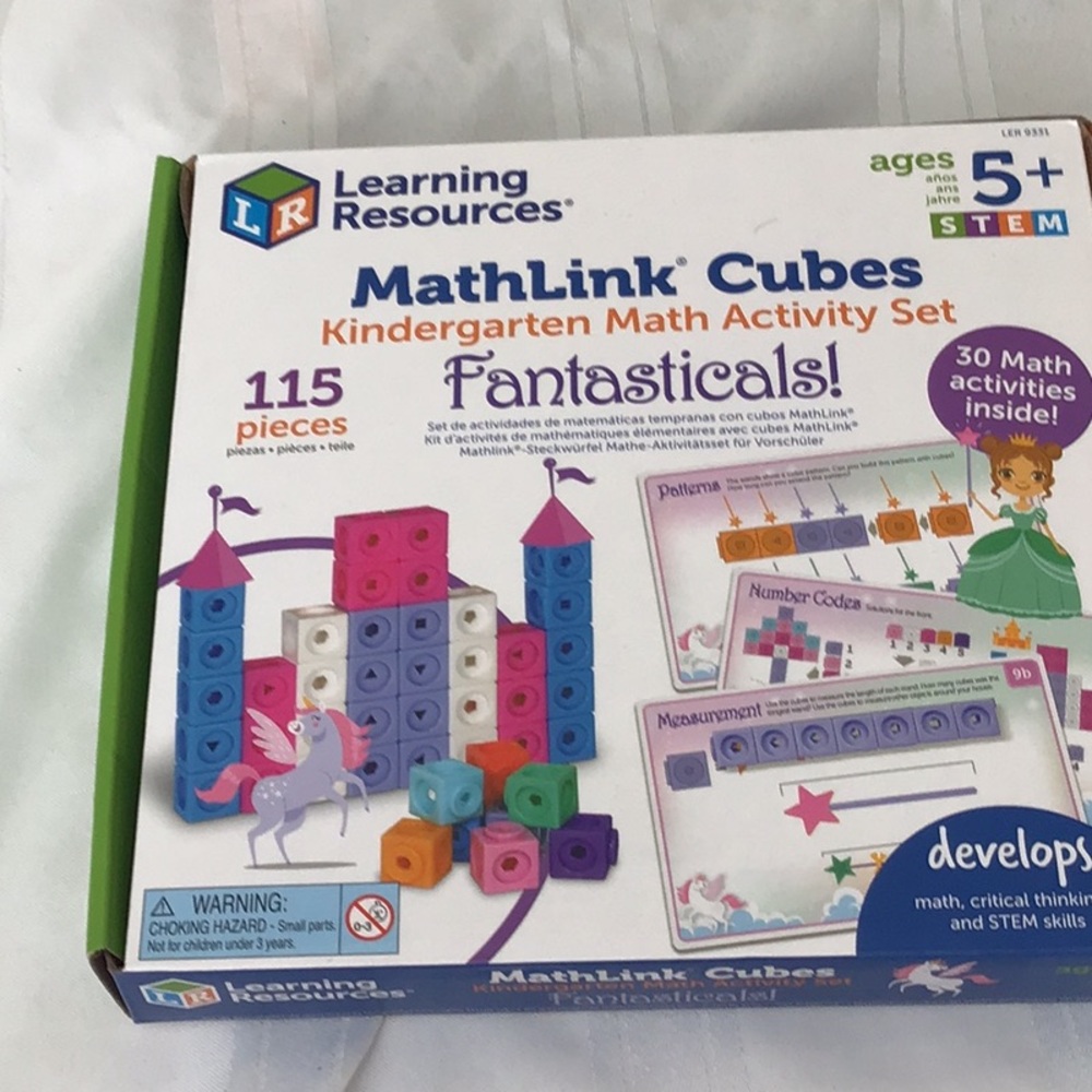 Learning Resources Mathlink cubes numbers toy set ages 5+ preowned sealed